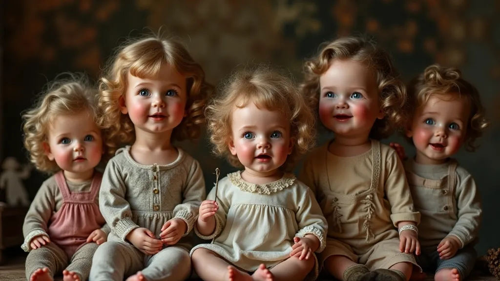 Collection of antique dolls