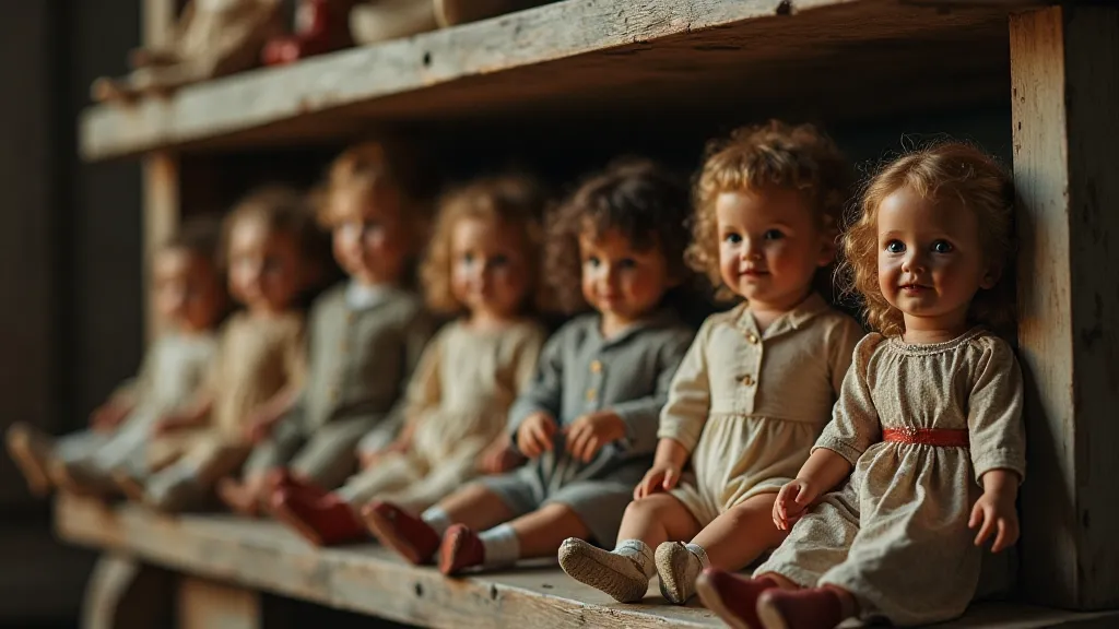 Collection of antique dolls