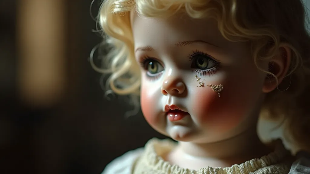 Antique bisque doll face