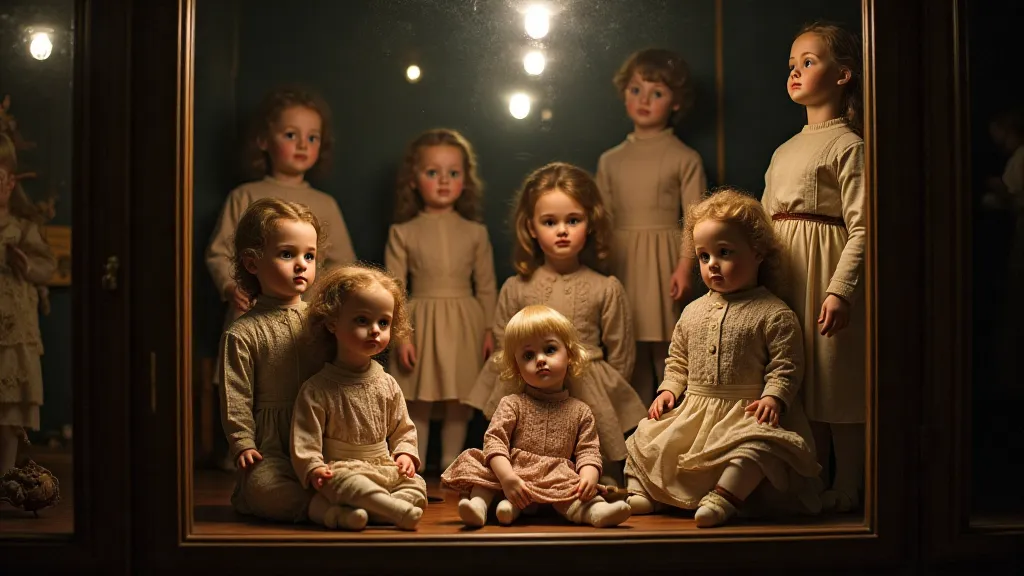 Display of antique dolls