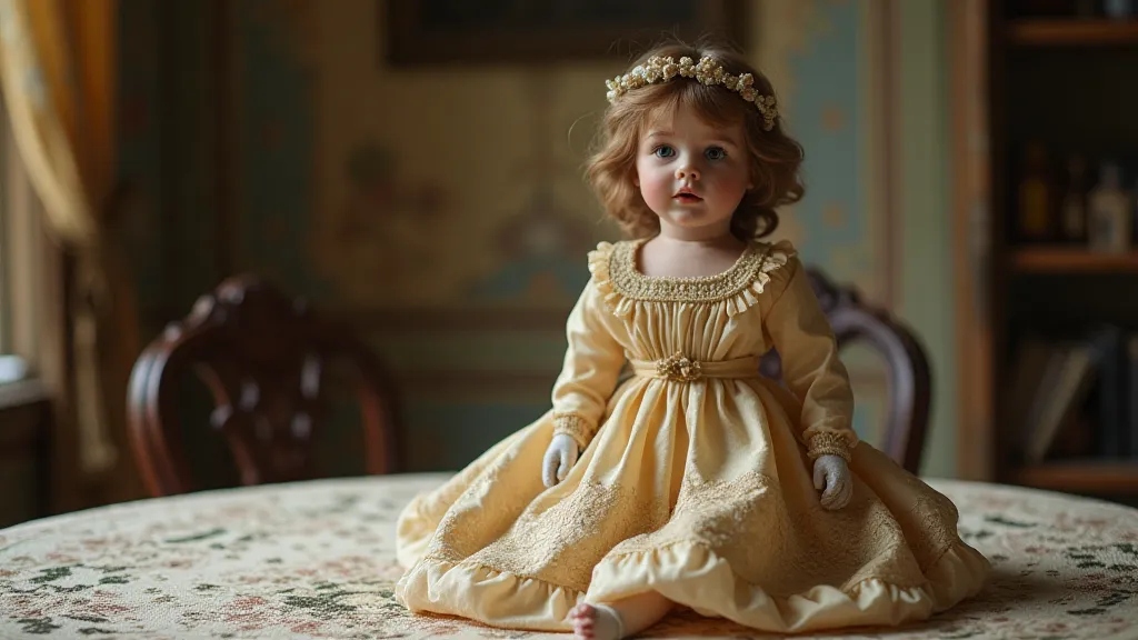 Antique Jumeau doll in display