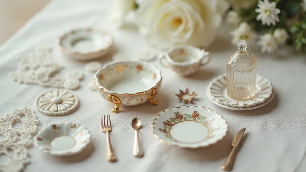 Collection of antique miniature accessories