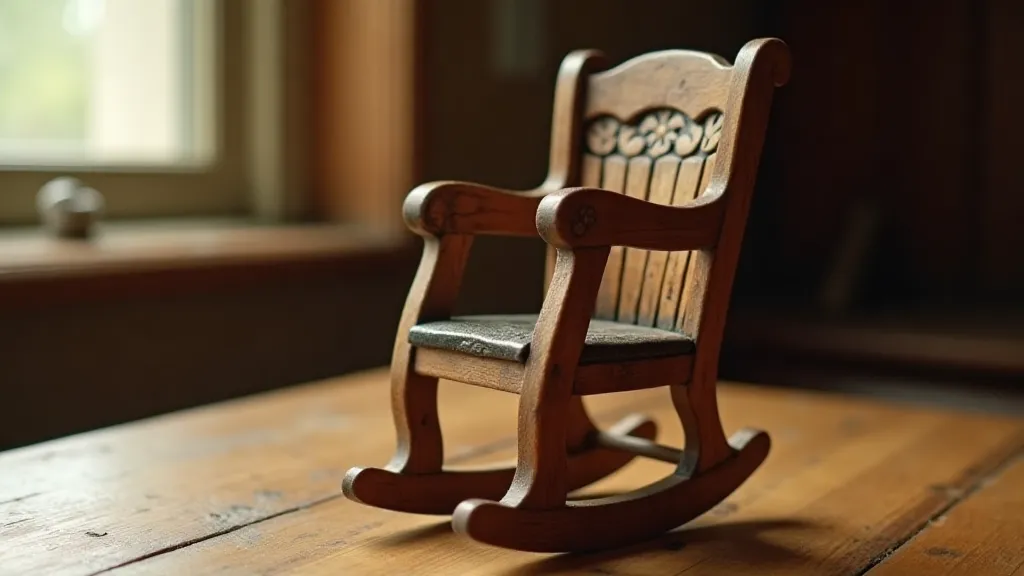 Detail of a miniature rocking chair