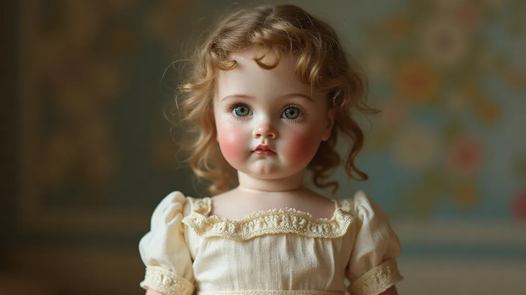 Regency era doll in muslin gown