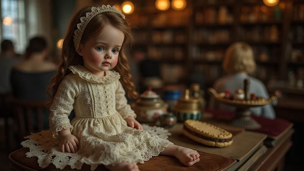 Antique doll in an antique shop